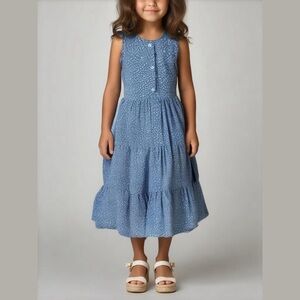 NWOT next girl size 12 blue and white floral dress